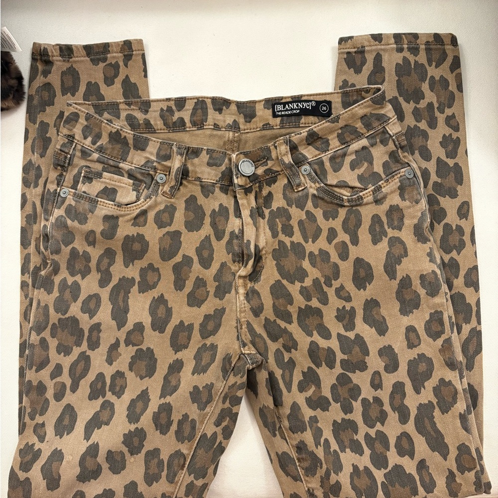 Blank NYC Brown Leopard Skinny Jeans
